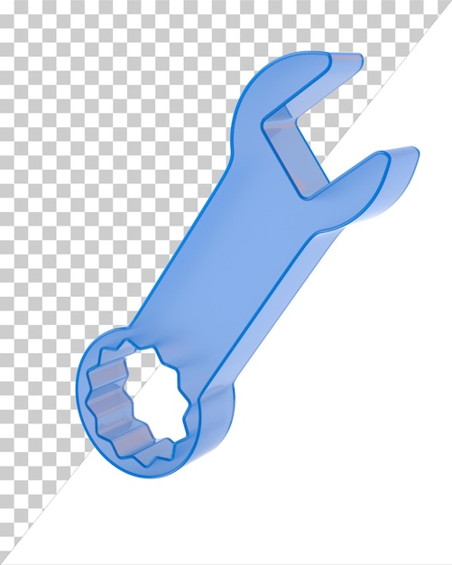 Llave en fondo blanco Ilustración 3D aislada