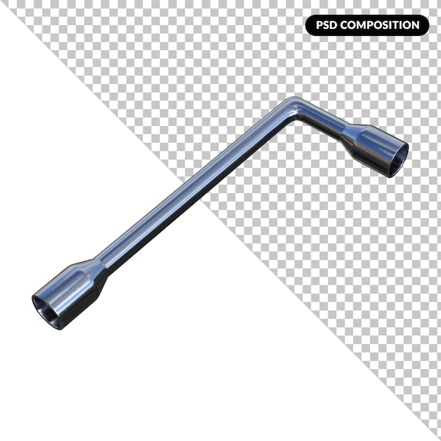 Llave de rueda aislada 3d