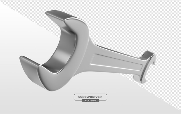 Llaves metálicas realistas renderizadas en 3D para el mantenimiento de automóviles con fondo transparente