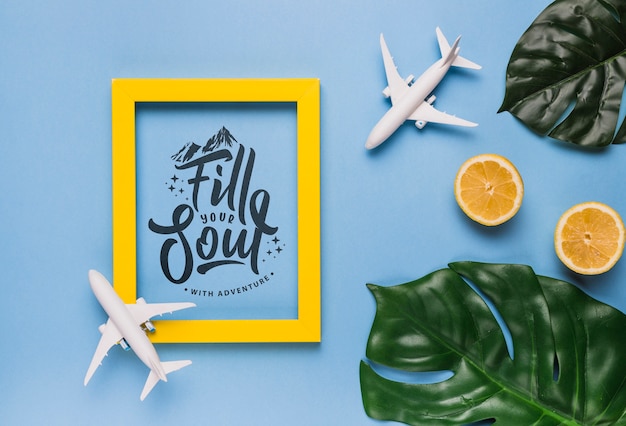 Llena tu alma, lettering o frase emotiva sobre viajar en vacaciones