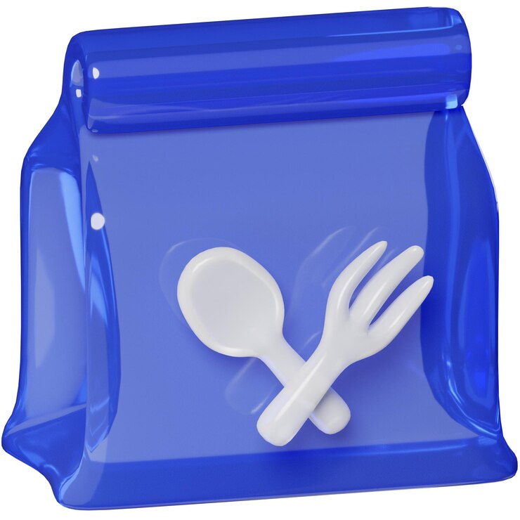PSD llevar comida a la entrega de compras comercio azul 3d