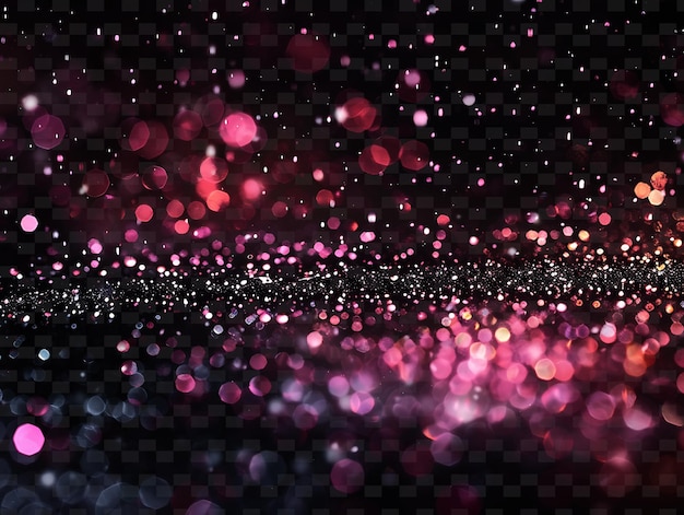 PSD la lluvia reluciente con gotas relucientes y la nieve rosada c png efecto de luz de neón colección y2k