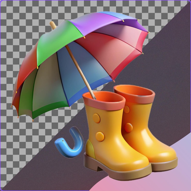 PSD lo esencial para los días de lluvia botas de paraguas