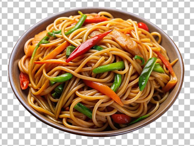 PSD lo mein isolé sur un fond transparent