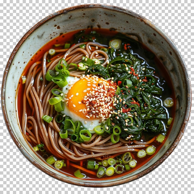 PSD lo mein sopa asiática espagueti pasta carne de res y fideos aislados sobre un fondo transparente