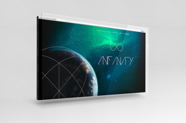 Lo schermo di computer mock up di progettazione