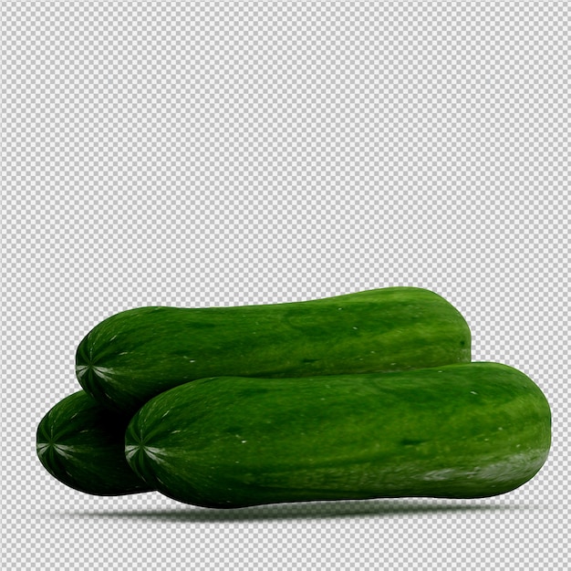 Lo zucchini isometrico 3d rende