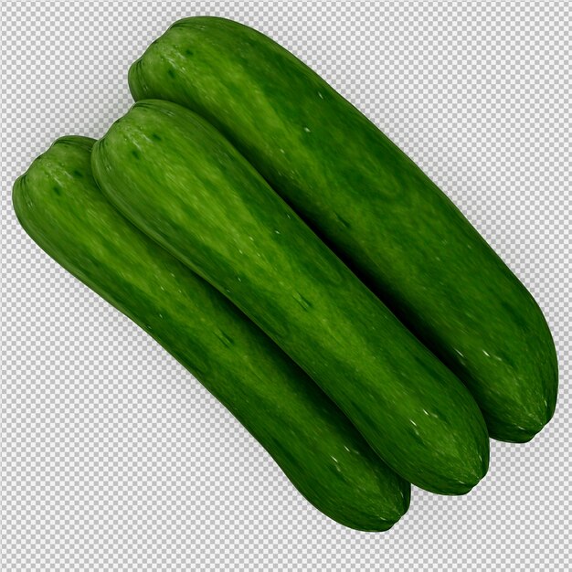 Lo zucchini isometrico 3d rende