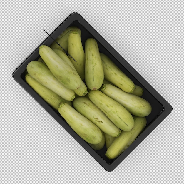 Lo zucchini isometrico 3d rende