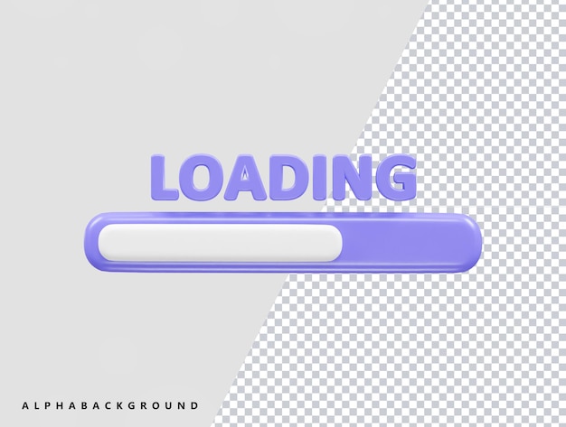 Loading vector icon 3d rendering illustration