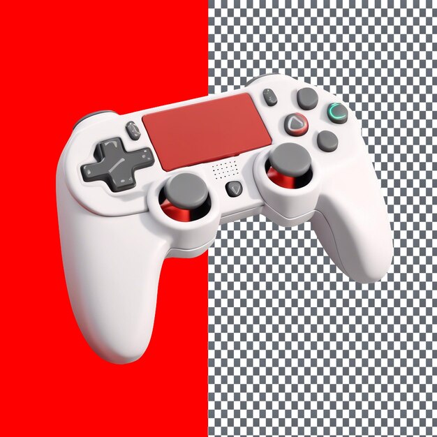 Loating Cartoon Game Controller Render isolato su sfondo trasparente