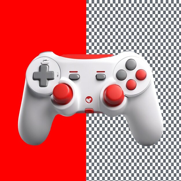 Loating Cartoon Game Controller Render Isoliert auf durchsichtigem Hintergrund