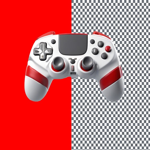 Loating Controlador de juego de dibujos animados Renderizado aislado en fondo transparente