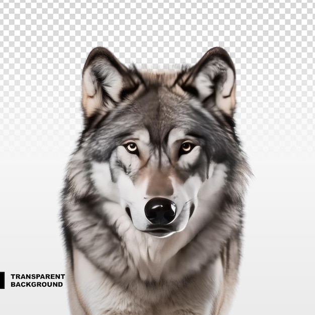 PSD lobo em fundo transparente