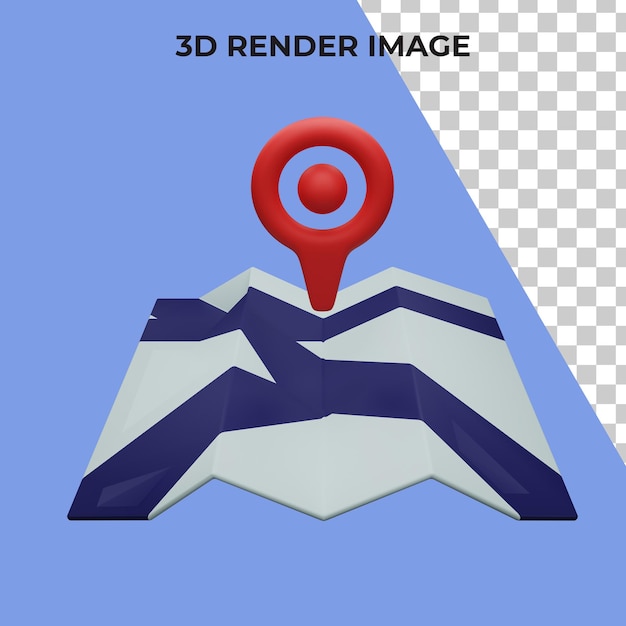 PSD localização do mapa de renderização 3d