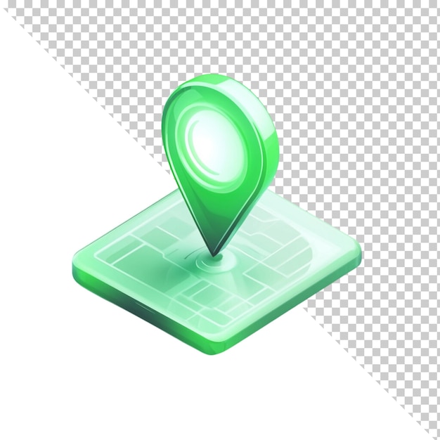 Localização isolada em fundo transparente