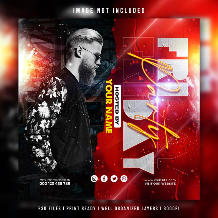 locandina del volantino dj