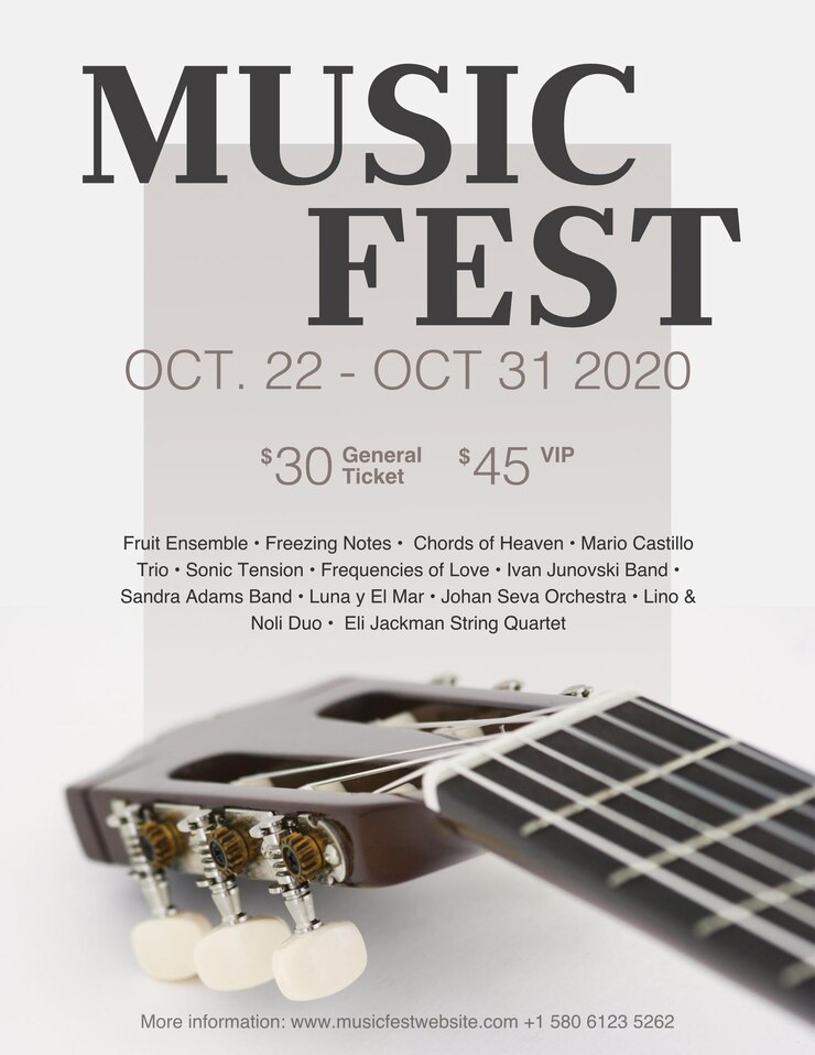 PSD locandina dell'evento musicale