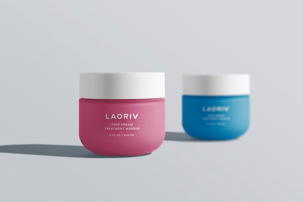 Loção Creme Corporal Logo Mockup Stand Rosto