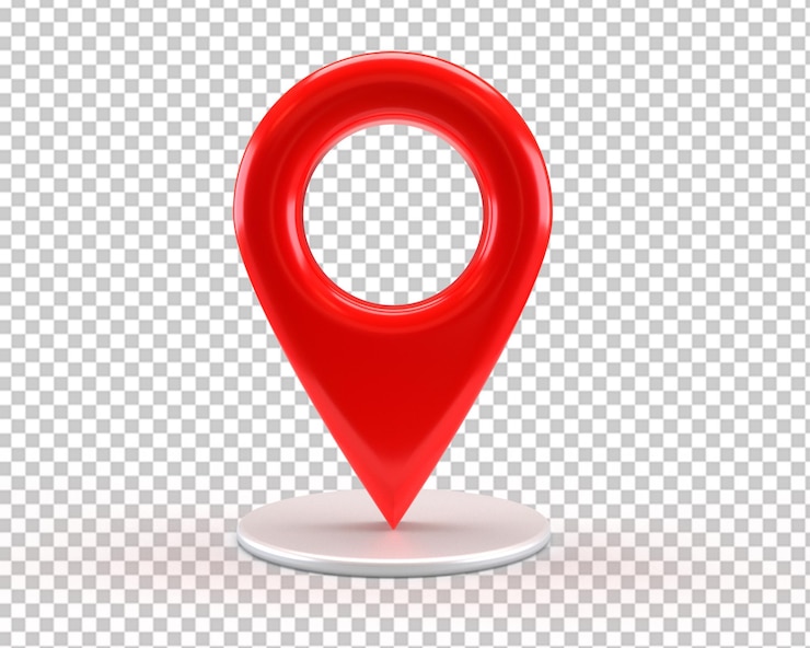 PSD location red pin 3d map pointer