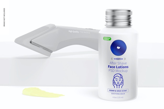 Loción facial para después del afeitado de 4.2 oz con maqueta de maquinilla de afeitar