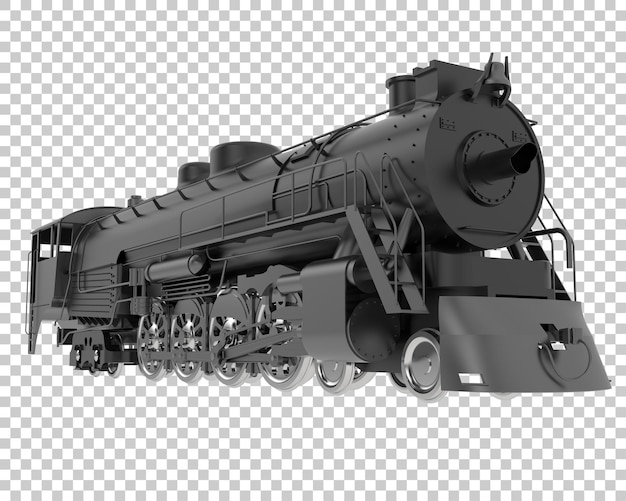 PSD locomotive sur fond transparent illustration de rendu 3d