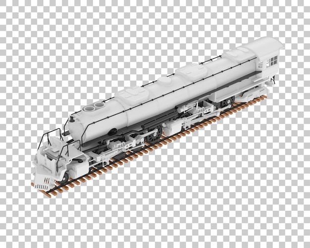 Locomotive Sur Fond Transparent Illustration De Rendu 3d