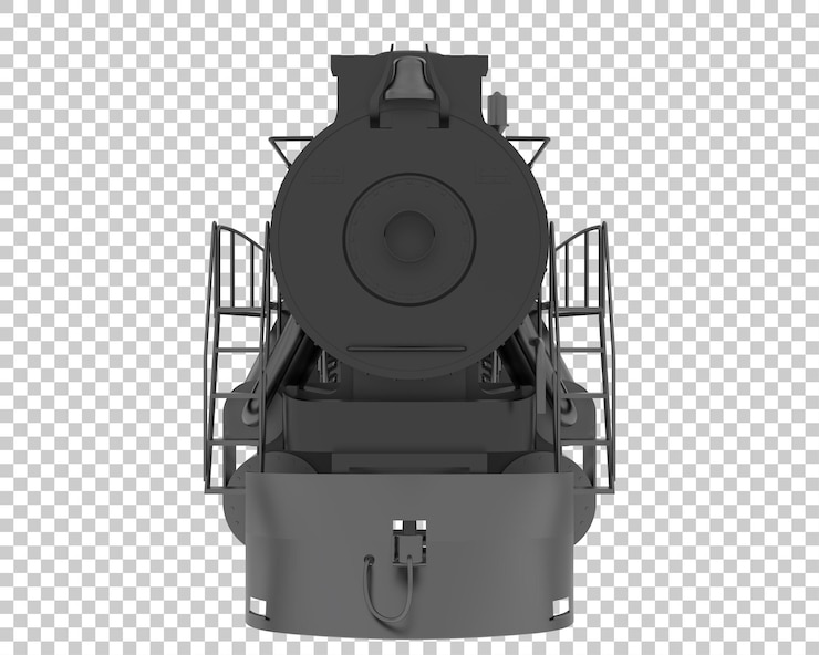 PSD locomotora en la ilustración de renderizado 3d de fondo transparente