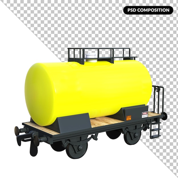 PSD locomotora de vapor renderizado 3d aislado