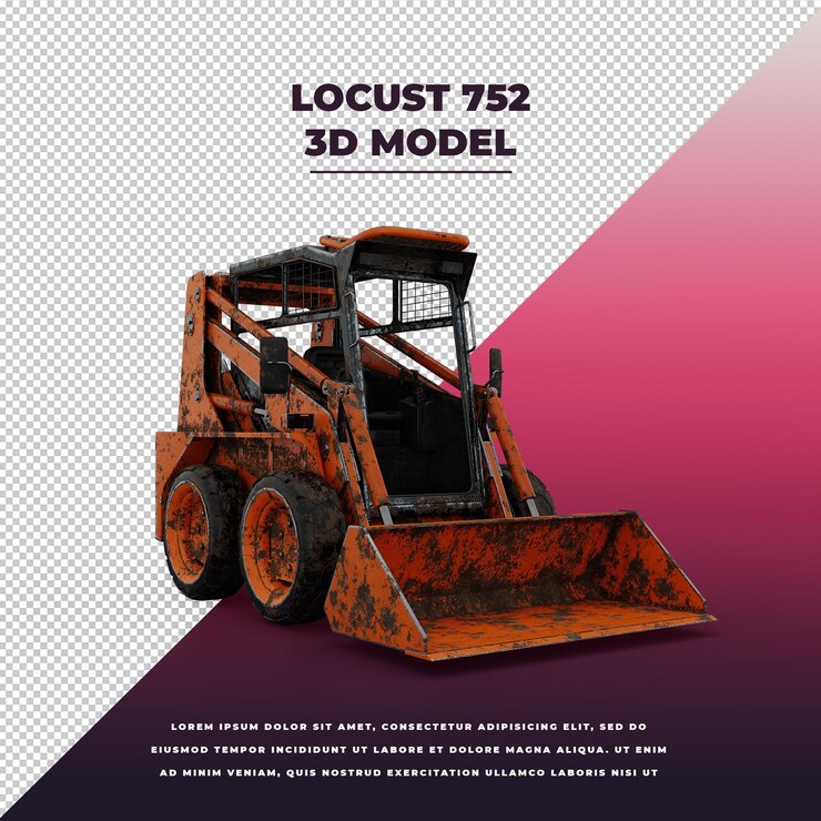 PSD locusta 752 3d isolata