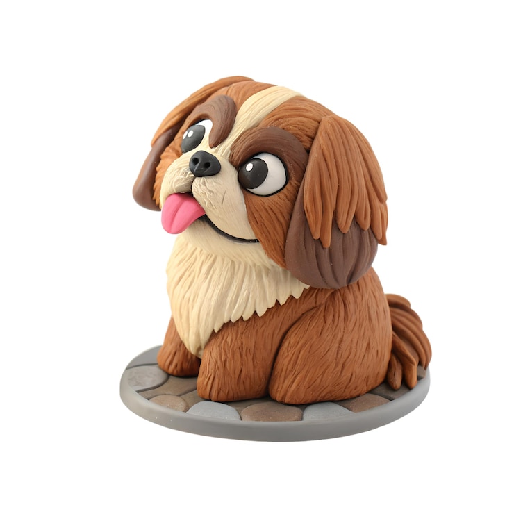 PSD un lodo pekingese lindo sentado aislado en un fondo transparente