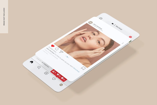 Löschen sie das post-instagram-mockup