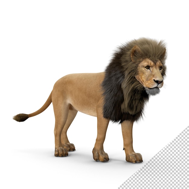 Löwe-Walking-Pose-Pelz PNG