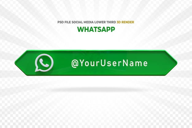 Loghi Whatsapp social media inferiore terzo rendering 3D