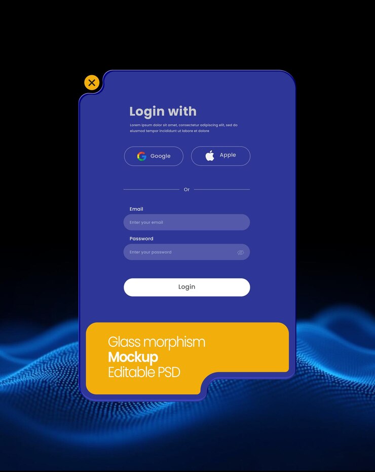 PSD login ui template design