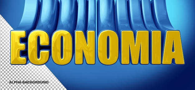 Logo 3d Avant économie Isolé Sur Fond Bleu