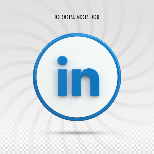 Logo 3d Brillant Coloré De Linkedin Et Conception D'icône 3d De Médias Sociaux