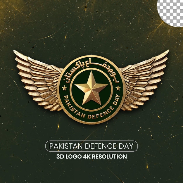 PSD logo 3d du 6 septembre journée de la défense du pakistan modèle de publication sur les réseaux sociaux