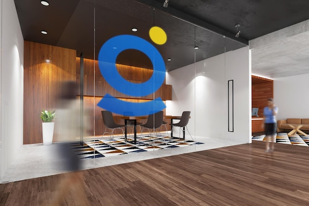 Le logo 3D est une maquette PSD