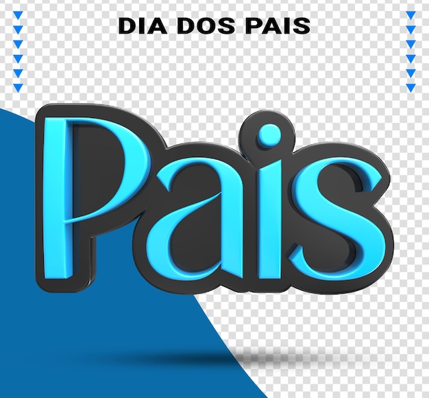 PSD logo 3d ofertas día del padre