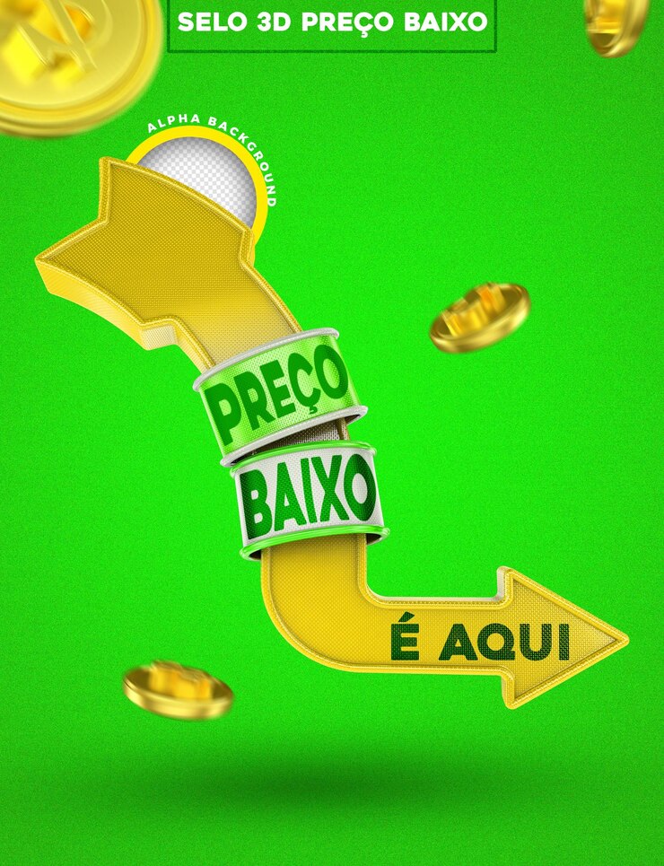 PSD logo 3d render promoção de carne e churrasco e selo de desconto