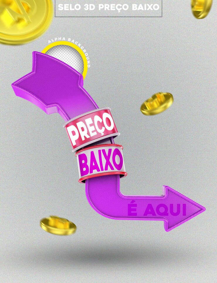 PSD logo 3d render promoção de carne e churrasco e selo de desconto