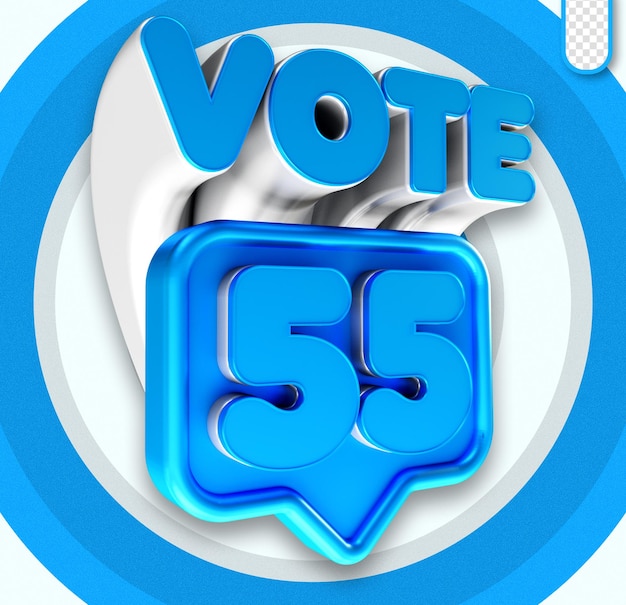 Logo 3d Vote Par Nombre Maire Président Campagne Politique Aux élections Politiques Au Brésil