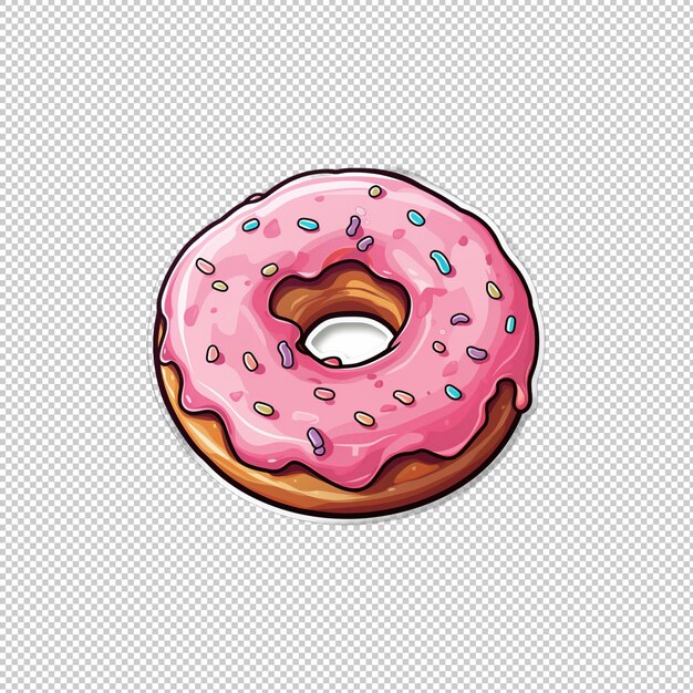 Logo adesivo Donut isolato sfondo isolato