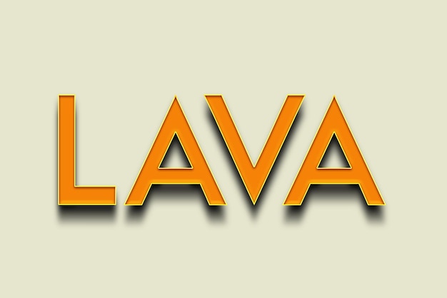 Un logo amarillo y naranja que dice lava.