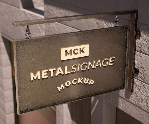 Logo auf einem Metall-Signal-Modell