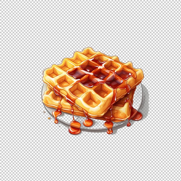 PSD logo de l'autocollant waffles isolé isolé de fond