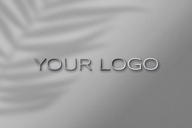 Logo aziendale 3D PSD Mockup su parete Moderno segno appeso Logo di facciata