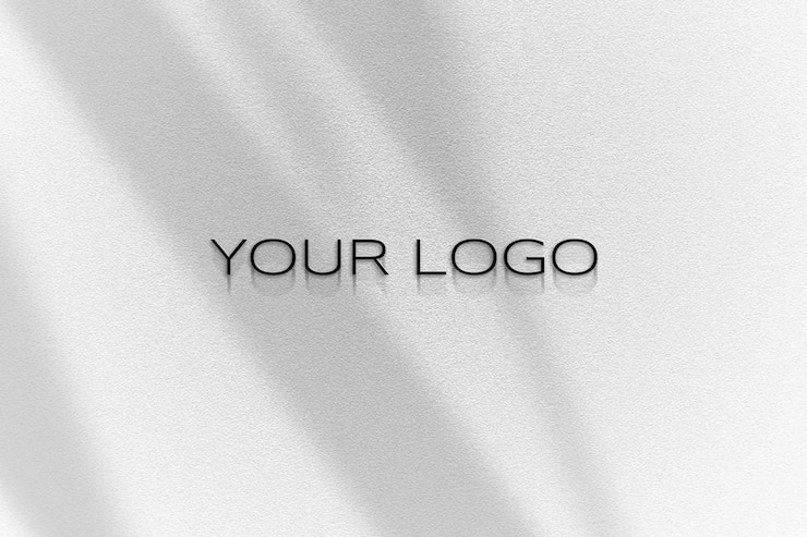 PSD logo aziendale 3d psd mockup su parete moderno segno appeso logo di facciata