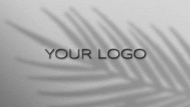 Logo aziendale 3D PSD Mockup su parete Moderno segno appeso Logo di facciata